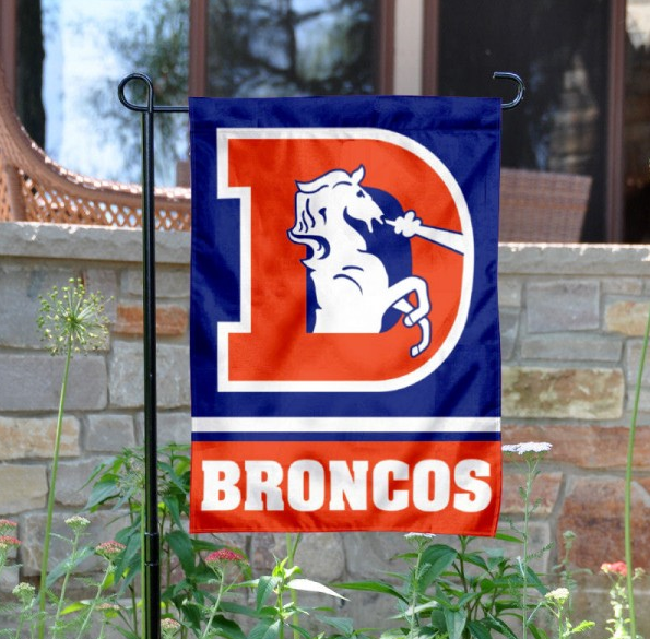 Denver Broncos Double-Sided Garden Flag 003 (Pls check description for details)